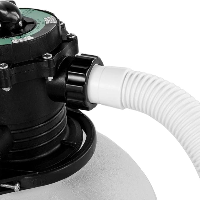 XtremepowerUS 16" Sand Filter Pump for Above Ground Swimming Pool, 3/4 HP Pool Pump Programmable Timer High-Flow 3,100 GPH for Pool up to 15,000 Gallons Set Improved Circulation and Filtration