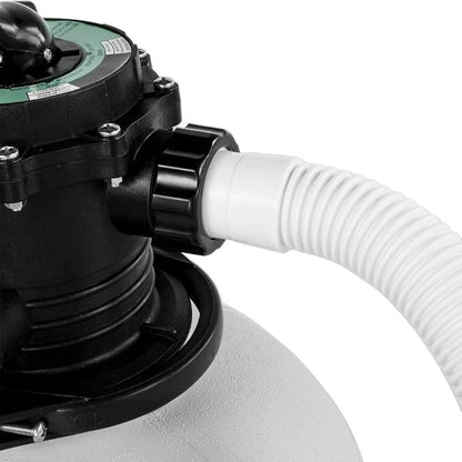XtremepowerUS 16" Sand Filter Pump for Above Ground Swimming Pool, 3/4 HP Pool Pump Programmable Timer High-Flow 3,100 GPH for Pool up to 15,000 Gallons Set Improved Circulation and Filtration