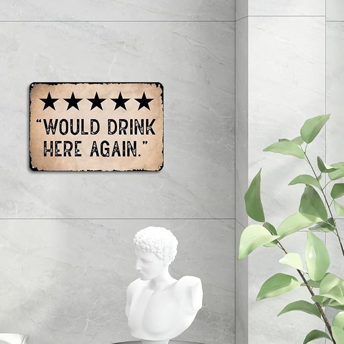 mmiishe Vintage Metal Signs Funny Man Cave Decor for Home Bar Basement Cafe Kitchen Garage Rustic Metal Wall Decor Gifts for Women Men Funny Sign 8x12 Inch Art Birthday Anniversary Decoration