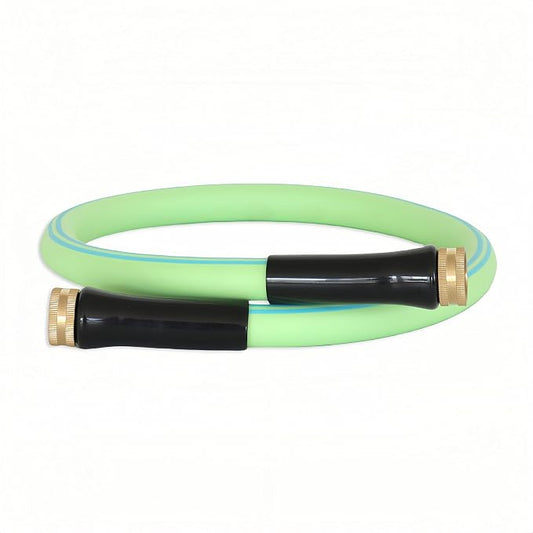 Atlantic 4 ft Female to Female Garden Hose, Green 5/8" Leader Water Hose | Perfect for Hose Reels & Dehumidifiers – with Solid Brass Connectors