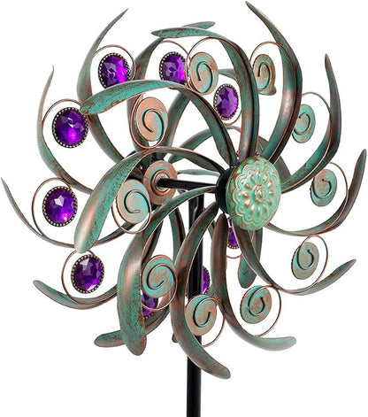 Viveta Outdoor Wind Spinners, Wind Sculpture, Windmill for Yard and Garden | Metal,Double-Sided,for Yard and Garden