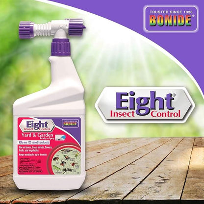 Bonide Eight Insect Control Yard & Garden, 32 oz Ready-to-Spray Long Lasting Insecticide for Mosquitos, Beetles, Fleas, Ticks