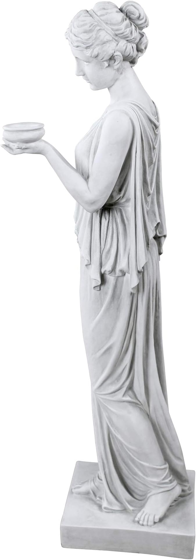 Design Toscano KY71304 Hebe Greek Woman Patron of Youth Indoor/Outdoor Garden Statue, Large Size, 10 inches Wide, 32 inches Tall, Handcast Polyresin, Antique Stone Finish
