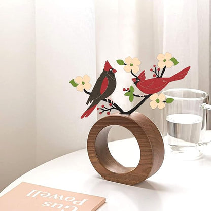 Tuitessine Red Cardinals Garden Stake Outdoor Yard Decor, Metal Bird Lawn Ornament Spring Patio Lawn Decoration, Gift for Bird Lovers & Gardeners