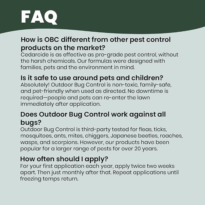 Cedarcide Outdoor Bug Spray | Kills & Repels Mosquitoes, Ticks, Fleas, Mites & More with Natural Essential Oils | Family & Pet-Safe | PCO Choice | Gallon | Kills & Repels Mosquitos, Ants, Mites, Chiggers, & Aphids