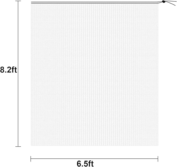 Alpurple 6.5 x 8.2 Feet Insect Bird Barrier Netting Mesh with Drawstring -Garden Bug Netting Plant Cover for Protect Plant Fruits Flower from Insect Bird Eating