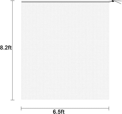Alpurple 6.5 x 8.2 Feet Insect Bird Barrier Netting Mesh with Drawstring -Garden Bug Netting Plant Cover for Protect Plant Fruits Flower from Insect Bird Eating