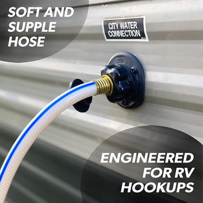 Valterra W01-6300 AquaFresh High Pressure Drinking Water Hose - 5/8" x 25', White