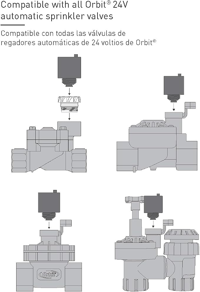 Orbit 57226-24V Solenoid for All Orbit Sprinkler Valves with L-Series Adapter