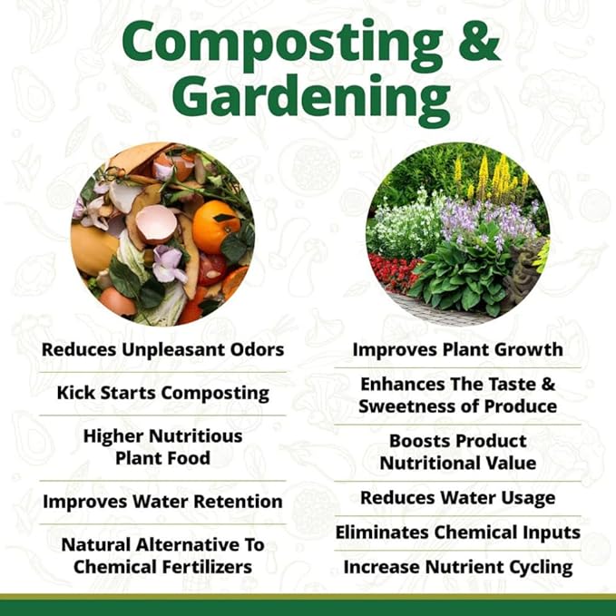 TeraGanix TCM Premium Bokashi Bran, Compost Accelerator, Rice Bran Mix, Odor Eliminator, Bokashi Compost Starter for Kitchen Compost Bin & Soil (5 Lb)