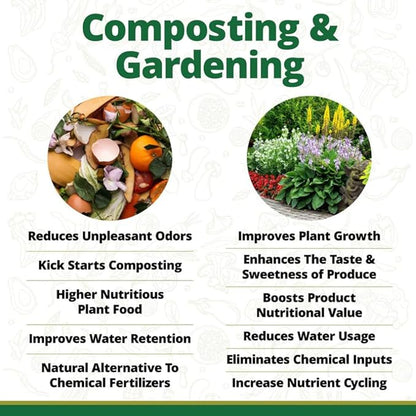 TeraGanix TCM Premium Bokashi Bran, Compost Accelerator, Rice Bran Mix, Odor Eliminator, Bokashi Compost Starter for Kitchen Compost Bin & Soil (5 Lb)
