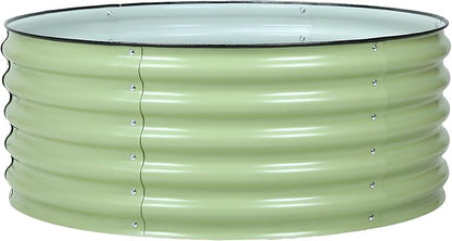 Aoodor 17" Tall 42" Metal Raised Garden Bed, Outdoor Planter Box and Raised Garden Kit for Vegetables, Flowers, Tomatoes Carrots and Herbs, Olive Green
