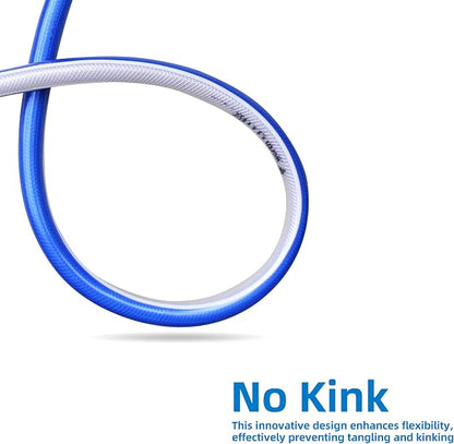 Short Lead-in Garden Hose 3/4 in. x 5 ft. -Heavy Duty Durable Flexible Lightweight Water Pipe for Commercial Use, Reel Cart & Equipment Connection -Kink Free, No Leaking, Female to Female Fittings