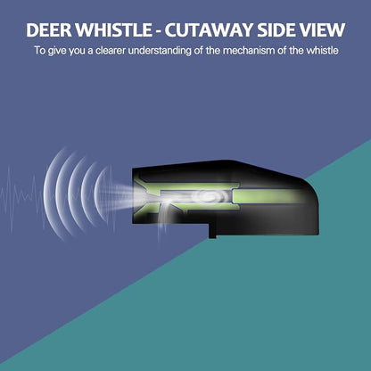 8Pcs Deer Whistles for Car Dual Construction Black