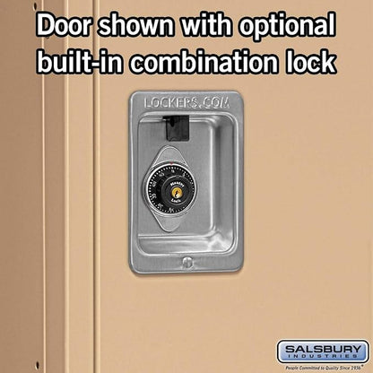 Salsbury Industries 62352TN-U Double Tier 36-Inch Wide 5-Feet High 12-Inch Deep Unassembled Standard Metal Locker, Tan Brown
