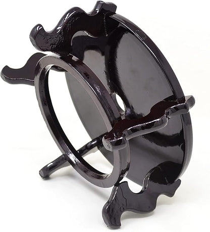 Feng Shui Chinese Wooden Fishbowl Planter Display Stand (W3048-8in)