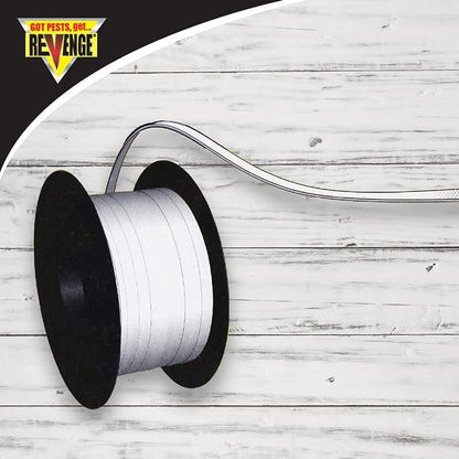 Revenge No Escape Huge Fly Reel Sticky Tape Trap, 1,312' Indoor Outdoor Hanging Disposable Fly Strip, Non-Toxic People and Pet Safe