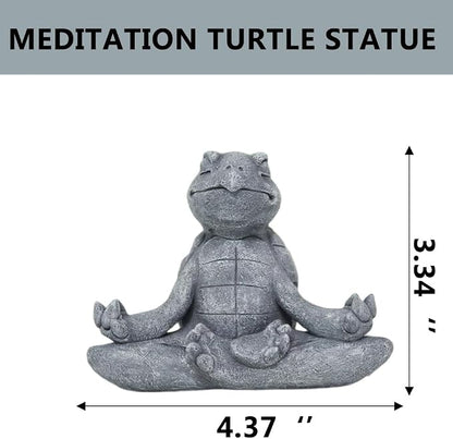 Meditating Turtle Statue Buddha, Zen Turtle, Zen Garden Turtle Figurines for Home and Garden Decor, Turtle Decorations Gift Ideas for Desk Office Bedroom Outdoor Yard Lawn (Turtle)