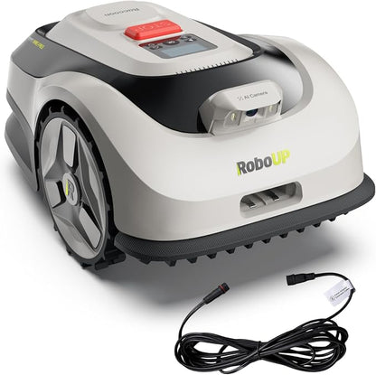 Raccoon 2 SE Robot Mower with 5M/16.5ft Charging Station Extension Cable, Auto Mapping Robotic Lawnmower for 0.15 Acre with APP Control, Vision Navigation, Ideal Robot Mower for Small Lawns