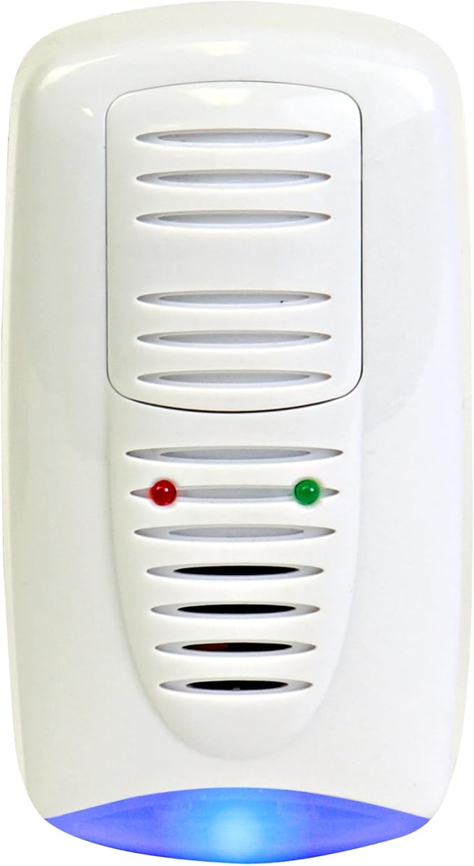 PestContro Ultrasonic Rodent Repeller w/ Floor Light, Plug-In Electromagnetic Pest Repellent and Nightlight, Non-Lethal Control for Mice Rat Cockroach Spider Ants, Kitchen Cellar Office Garage Attic