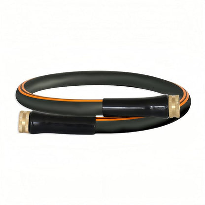 Atlantic 4 ft Female to Female Garden Hose, Black 5/8" Leader Water Hose | Perfect for Hose Reels & Dehumidifiers – with Solid Brass Connectors