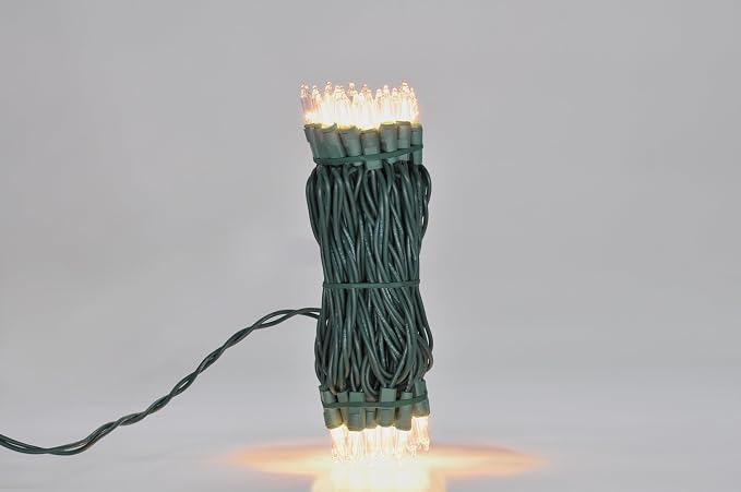 Brite Star 300 Count Mini String to String Lights, Green Wire, Clear