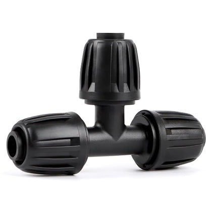 RedChili 14 Pcs 1/2 Inch Irrigation Tubing Tee Fittings, (1/2" ID x0.6-0.65" OD) 16mm Drip Tubing Barbed Locked Nuts Connectors Anti-Drop 1/2" T Parts for Garden Lawn Irrigation System
