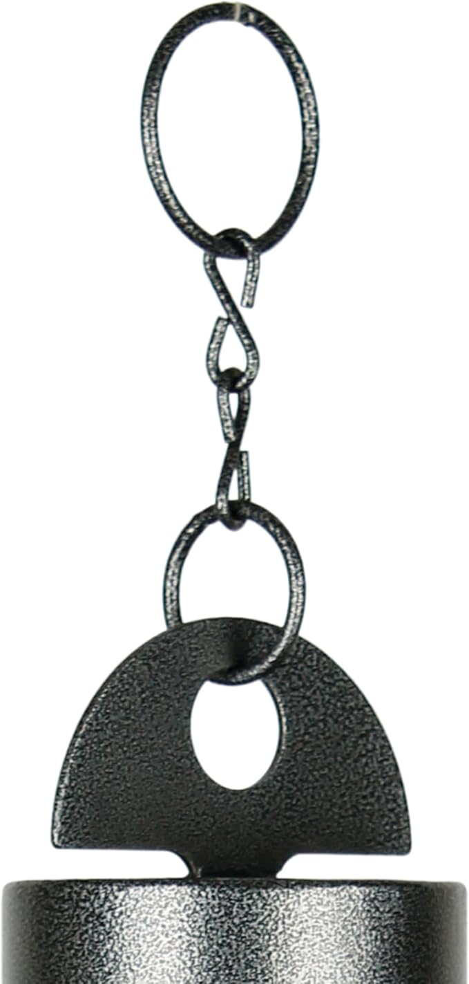 Woodstock Chimes Heroic Windbell Wind Chime for Outside 24" Medium Grey,Deep Tone Sound, Outdoor Decor for Patio, Porch, Garden HWMAS