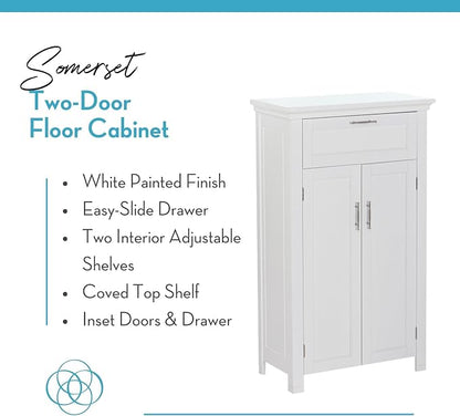RiverRidge Somerset Two-Door Floor Cabinet, White