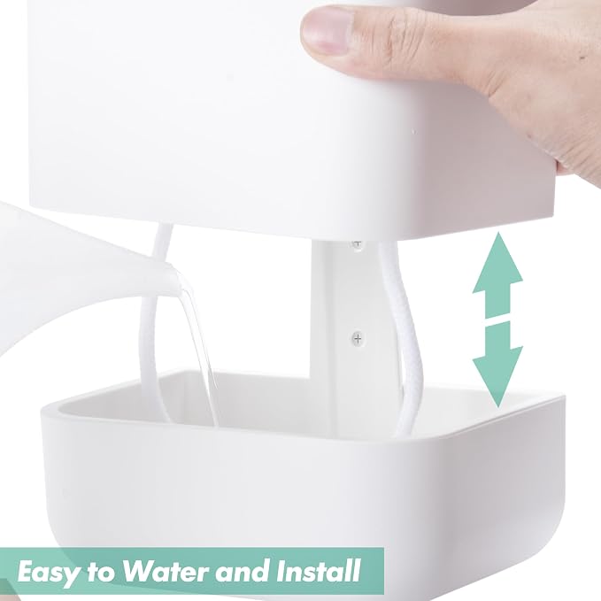 Phoenix Vine 4.5 Inch Wall Mounted Self-Watering Planter Pot for Indoor Houseplants and Herbs | Hanging Planter for Window Sills, Bathroom Walls, Home & Office Décor, White, Set of 4, 01-B-D-4