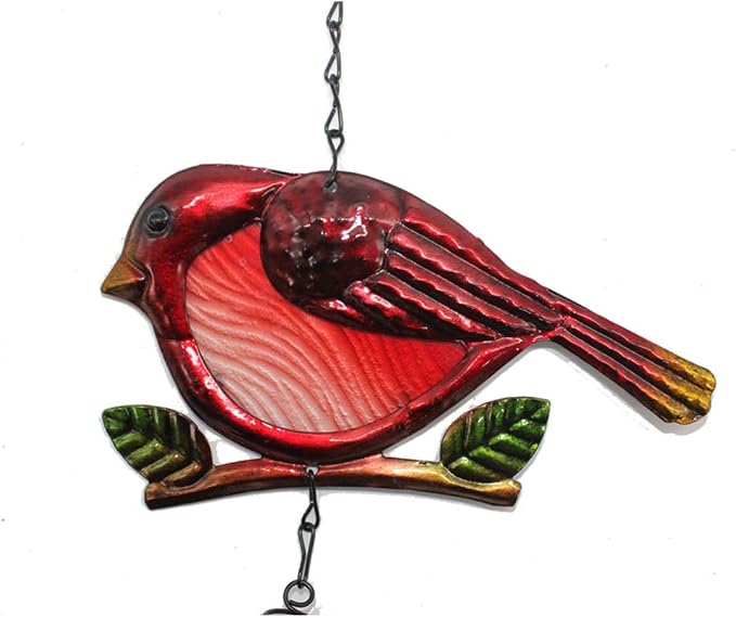 Bird Garden Wind Chime,Garden Chimes for Outside and Indoor,Creative Design Portable Metal Glass Wind Chime Suitable for Home Garden Decoration (A2)