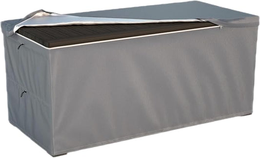 Deck Box Cover - Outdoor Storage Box Cover 130 Gallon, Heavy Duty 600D Oxford Cloth Water And Dust Resistant, Size 52 x26.7 x 28 Inches Fits Most Patio Box.