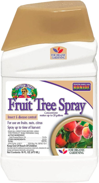 Bonide Captain Jack's Fruit Tree Spray, 16 oz Concentrate | Insect & Disease Control Spray, For Organic Gardening
