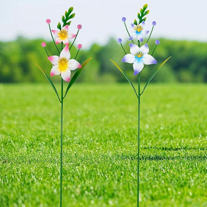 Outdoor Decorative Garden Stakes,Metal Flowers for Outside Spring Decor,Waterproof Garden Decor for Outside,Lawn,Patio,Yard