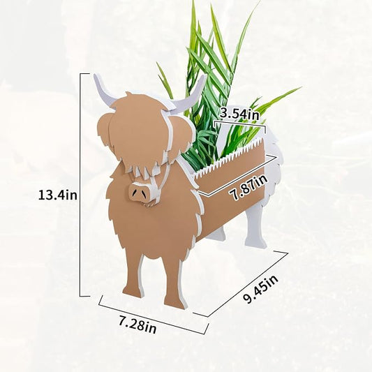Yak Planter, Cute Animal Shape Flower Planters, Plant Pots for Indoor/Outdoor Garden Decor, Unique Gifts/Souvenirs for Pet Lovers