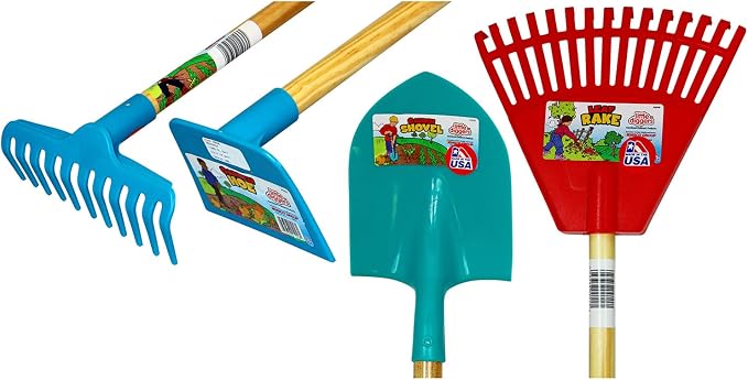 Little Diggers Kids Garden Tool Set – Four-Piece Set – Child Safe Tools – Garden with Your Kids