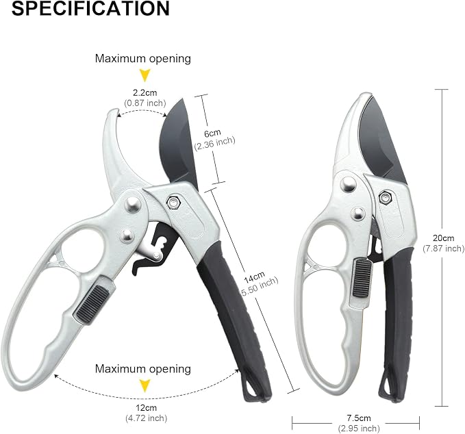 Premium pruning shears for gardening, Work 3 times easier, Pruners heady duty, Sharp garden clippers cuting florist flower, hedge, herb, rose, Indoor live plants, Arthritis weak hand snips