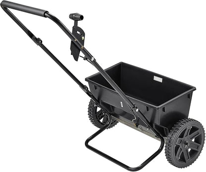VEVOR Broadcast Spreader, 50LBS Capacity, Drop Spreader with Hopper Grate, 18 in Spreading Width & 30 Settings, 10 in All Terrain Tires, Garden & Lawn Spreaders for Seed, Fertilizer