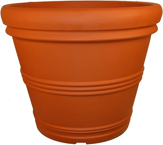 Tusco Products Rolled Rim Garden Planter, 36-Inch, Terra Cotta