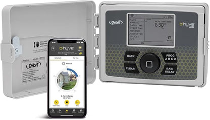Orbit B-hyve Smart Indoor/Outdoor Sprinkler Controller - 6-Zone - App Controlled Smart Controller with Custom Irrigation Schedules - Weatherproof Multi-Zone Sprinkler System - 57946