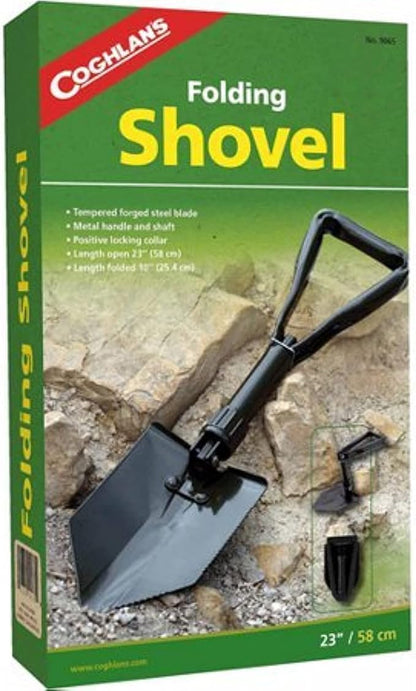 Coghlan's Folding Shovel – Lightweight Collapsible Entrenching Tool for Camping, Hiking, Survival, and Emergency Use – Durable Compact Design for Outdoor Adventures (Pack of 4)