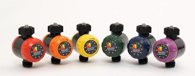 Dramm ColorStorm Premium Water Hose Timer, Mechanical, Turns Water Off Automatically, Up to 120 Minutes of Run Time, Compact for Lawn, Drip, Soaker Hose and Garden, Berry