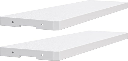 YITAHOME 35 Cuft Resin Storage Shed Shelves, 47 in x 12.6 in Space-Saving Waterproof Shelf with 8 Screws for 4.3x2.5x3.4 FT Horizontal Storage Sheds, Easy Assembly, 2PCS, Gray