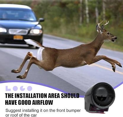Car Deer Warning Whistles Device, 4PCS Waterproof Vehicle Horn Sensor Repellent with Adhesive Tapes, Automotive Exterior Animal Alert Accessories, Universal for SUVs Trucks Motorcycles