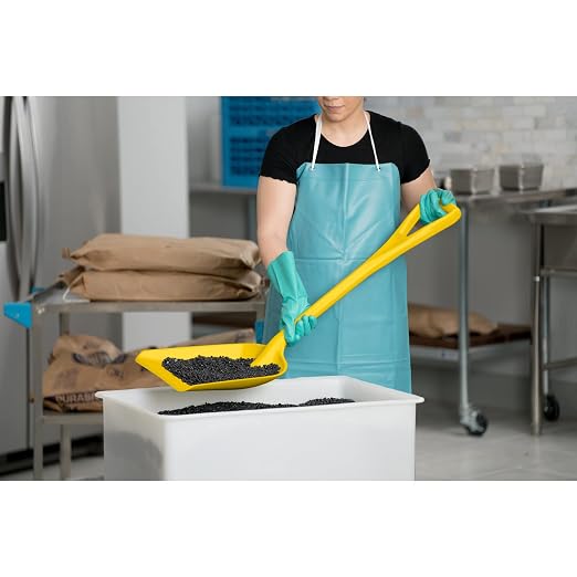 SPARTA Polypropylene Sanitary Shovel, One-Piece Food Handling Scoop, Commercial Kitchen and Bulk Ingredient Transfer Tool, 13.75" x 16.5" Scoop, Yellow (Pack of 3)