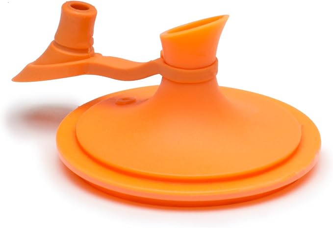 Jarware Oil Cruet Lid for Regular Mouth Mason Jars, Orange