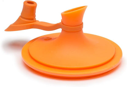 Jarware Oil Cruet Lid for Regular Mouth Mason Jars, Orange