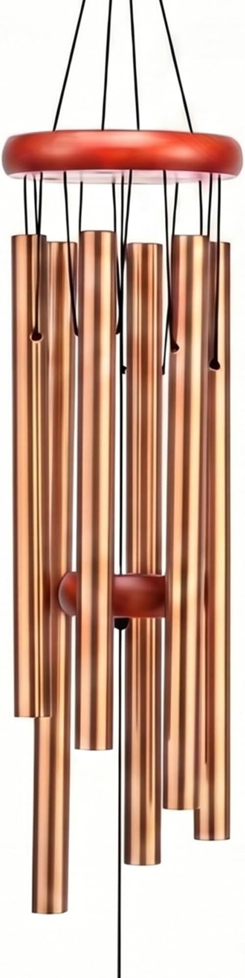 Classic Gold Wind Chimes for Outside Soothing Melodic Wind Chime 26" to Create a Zen Atmosphere. Sympathy/Memorial Gift, Indoor Outdoor Garden Patio Decoration. Heart Shape Design