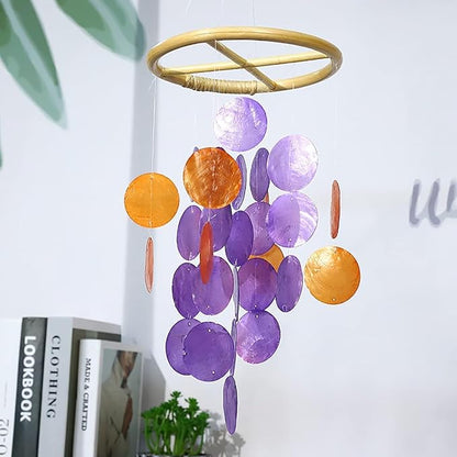 WaigN Wind Chime Circles, DIY Wind Chimes Long Lasting House Garden Wind Chime Parts Transparent Top Circles of Wind Chime or Frames of Round Wind Chimes Patio Wind Chime Ring, Outdoor Décor