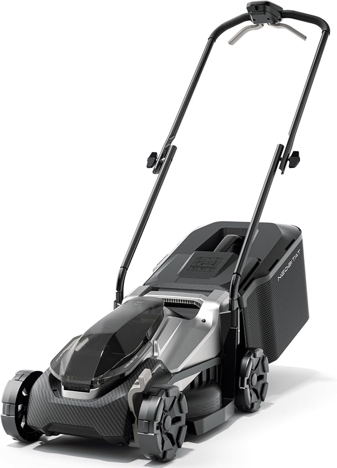 20V 14" Electric Lawn Mower, Brushless Cordless Lawn Mower with 2-in-1 Mulching & Bagging, 5.0Ah Battery Lightweight Push Mower with 5-Position Height Adjustment for Small Yards